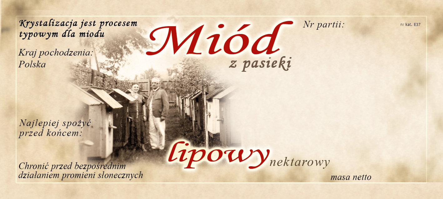 Etykiety samoprzylepne na słoiki z miodem